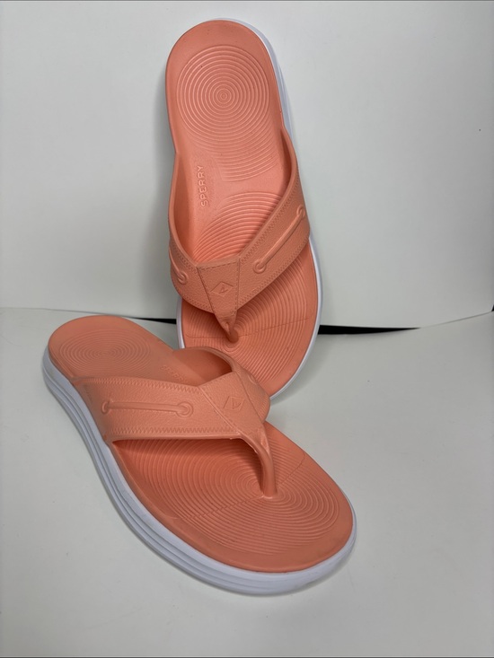 Sperry Shoes - Sperry Coral Pink Slip-On Thong Sandals